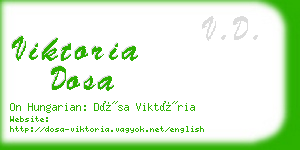 viktoria dosa business card